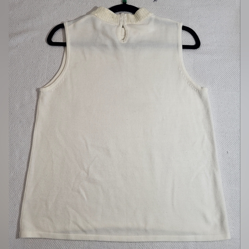 Designers Originals Luxelon Ivory Shine Open Cardigan Sleeveless Tank Set medium - Picture 11 of 12